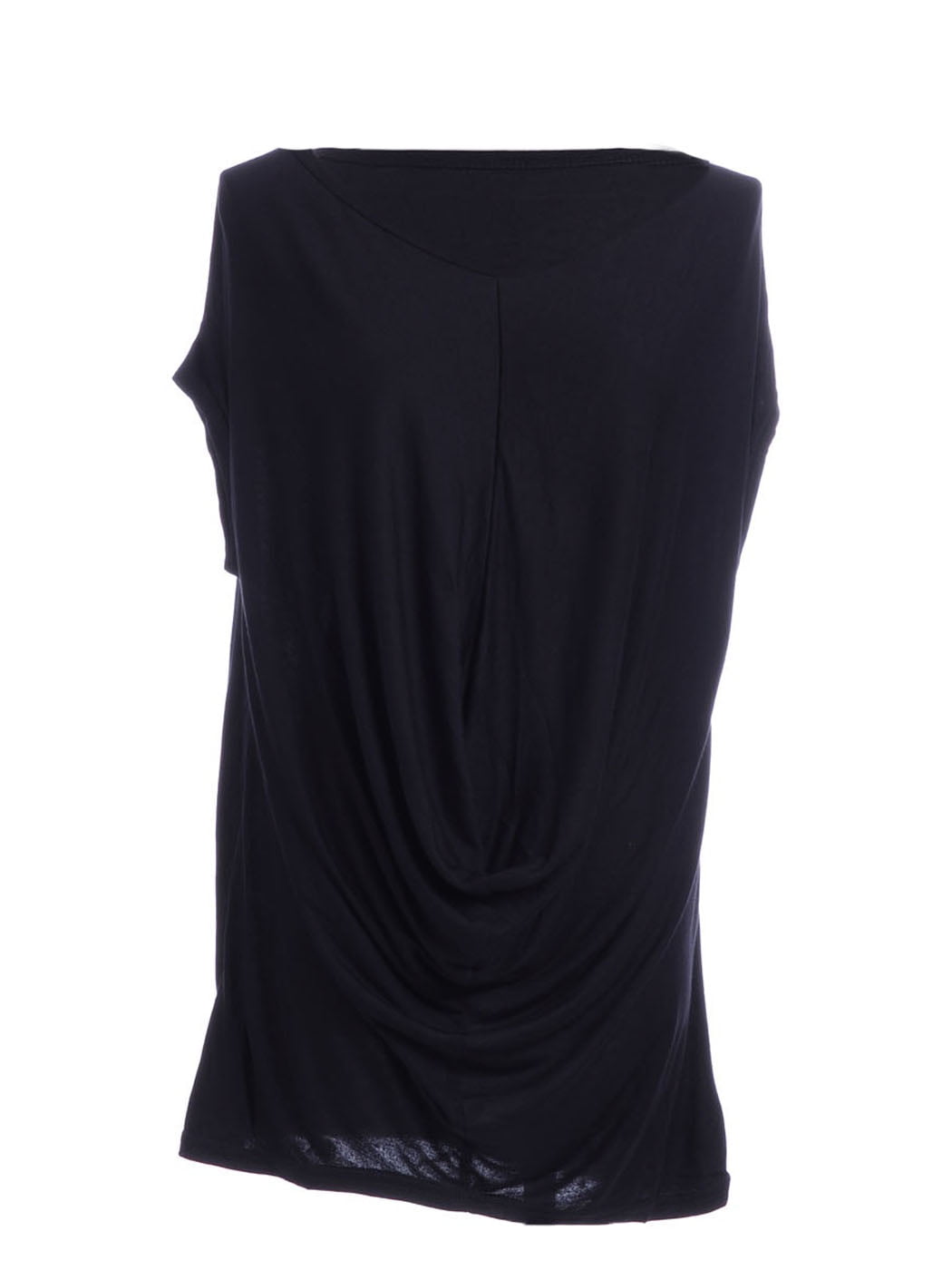 S/M Fit Black Drape Drooping Front Dolman Sleeve Oversize T-Shirt ...