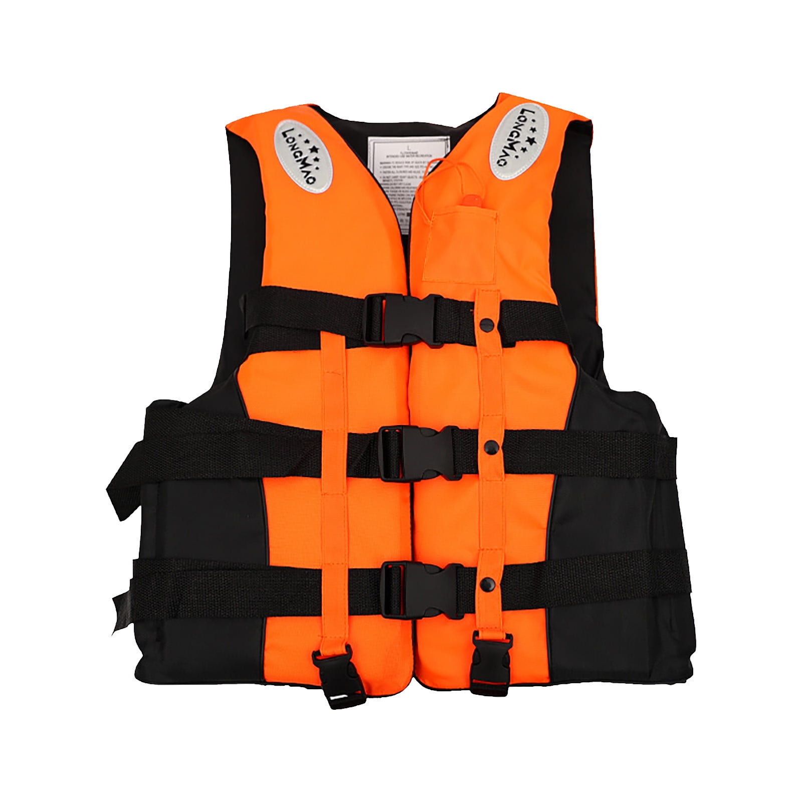 S/M/L/Xl/XXL Multi Functional Life Vest for Adults - Perfect for Swimming Kayak, Boating, Fishing,Watersport - Sturdy Zipper & Buckle,Stable Quality,Comfortable and Breathable (Orange)