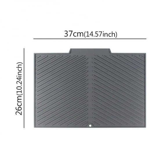S/M/LSilicone Draining Board Mat Drying Pad Folding Heat  Machine Mat with Raised Edges Countertop Mats Dish for Kitchen Pot Cup
