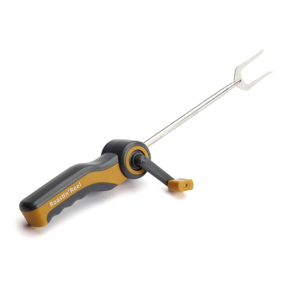 S'MORE to Love Roastin' Reel, Metal Fork Extends From 8 to 20 inches, Reel Rotates for Consistent Roasting, Great for Marshmallows and Hotdogs