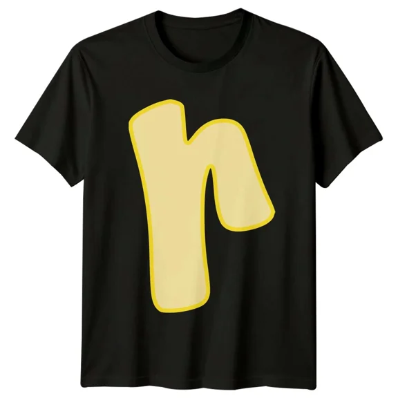 S Monogram Initial Letters Unisex Graphic T Shirt Men Women Alphabet Tee