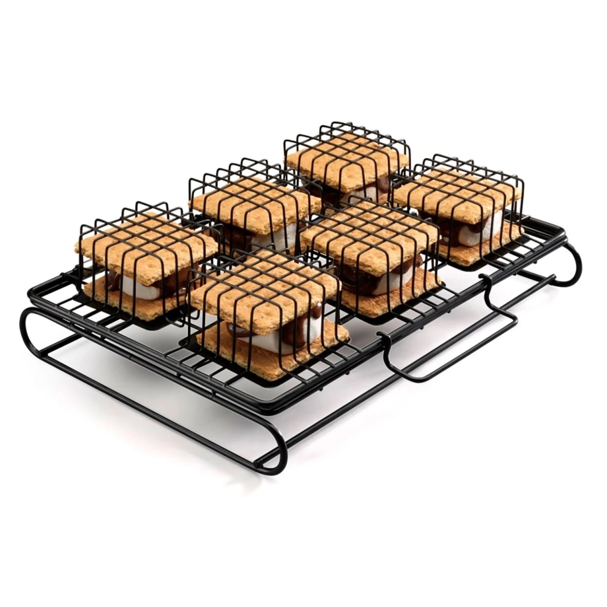 Black Metal S'more Maker with Telescoping Roasting Sticks