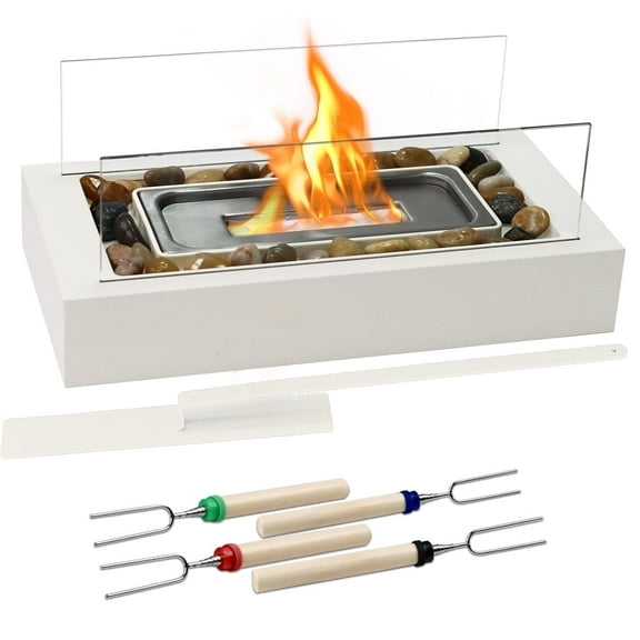 CROWN FIRE S'Mores Maker Kit with 4pcs of Roasting Sticks - US Patent Design - Upgraded Safer Burning, Birthday Parties & Housewarming Gifts, Fun for Friday Nights