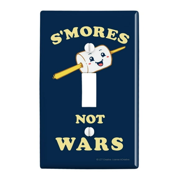S'Mores Not Wars Funny Humor Plastic Wall Decor Toggle Light Switch Plate Cover