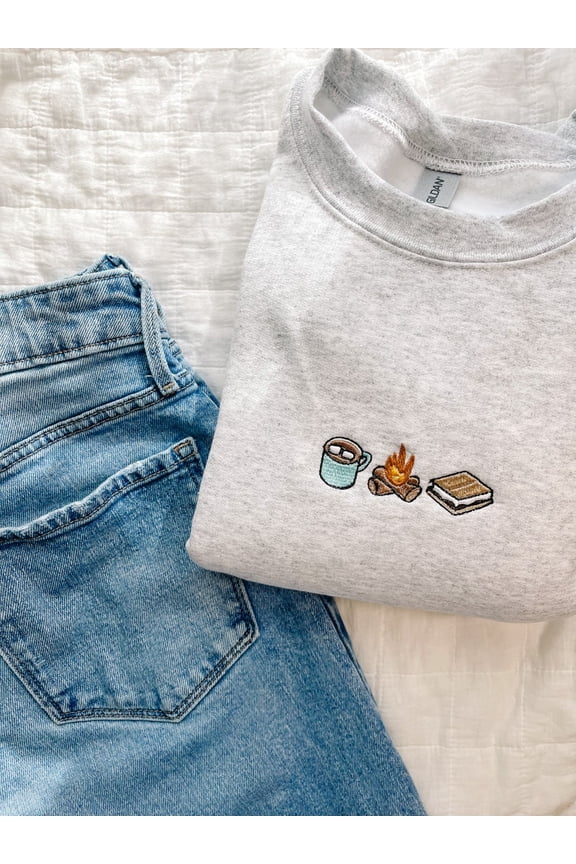 S'Mores Trio Embroidered Crewneck
