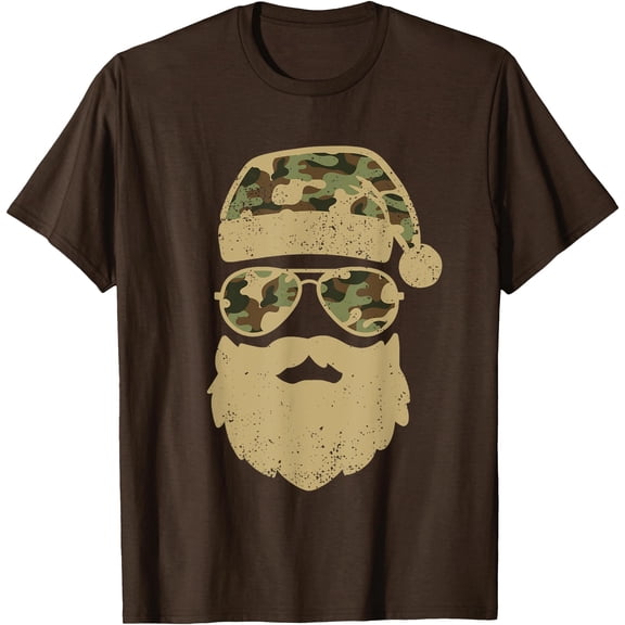 S@Nt_A Claus Face Sunglasses Camo Krismast Camouflage T-Shirt