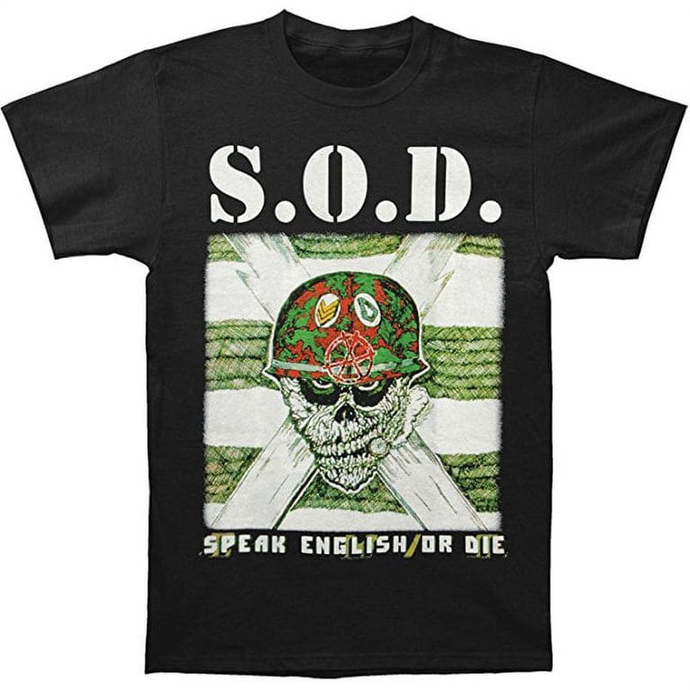 S.O.D. Speak English or Die T-Shirt SOD - Walmart.com
