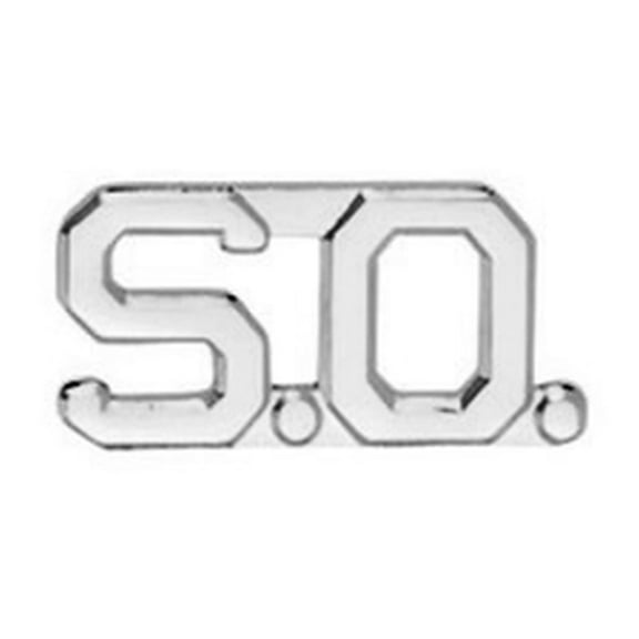 Hero's Pride S.O. Die Struck Letters – Silver – 3/8" – Pair