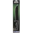 thumbnail image 1 of S.O.G JUNGLE PRIMITIVE FIXED 9.5" 420 STAINLESS MACHETE SYNTHETIC RUBBER BLACK, 1 of 7