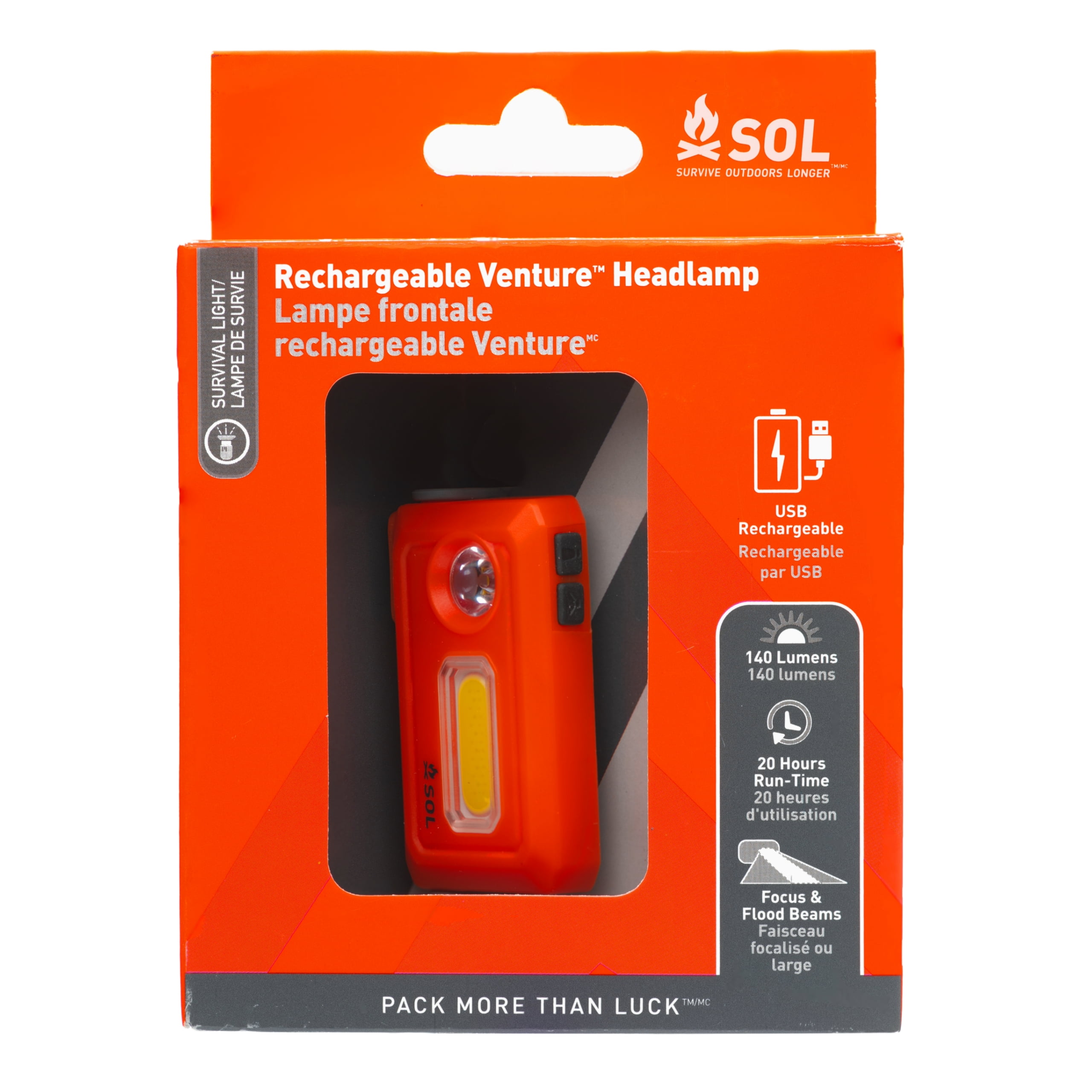 S.O.L. Survive Outdoors Longer 0140-1303 Outdoor Longer Venture Headlamp for Boat