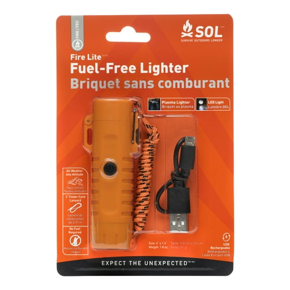 S.O.L. Survive Outdoors Longer Fire Lite Fuel Free Lighter
