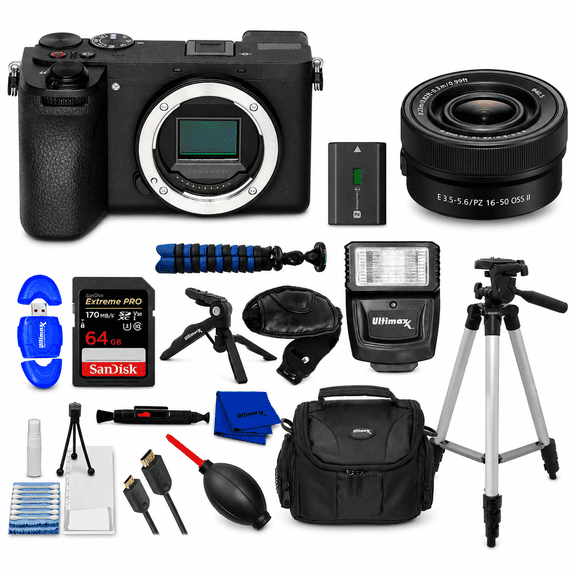 S O N Y a6700 Mirrorless Camera and PZ 16-50mm OSS II Lens - 12PC Accessory Bundle