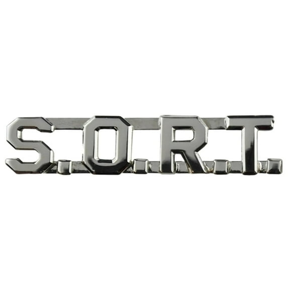 Hero's Pride S.O.R.T. Die Struck Letters, Nickel Finish, 3/8" High, Pair with Clutch Backs