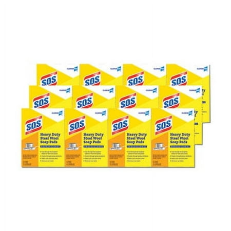 S.O.S Heavy Duty Steel Wool Soap Pads, 15 count - 12 Pack