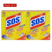 S.O.S Cleaning Steel Soap Wool Pads - 10 Count Box Pack of 2