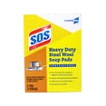 thumbnail image 1 of S.O.S Heavy Duty Steel Wool Soap Pads Professional Extra Thick Cuts Through Tough Messes 15 Count, 1 of 4