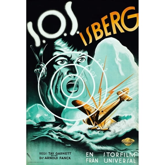 S.O.S. Iceberg (Aka S.O.S. Isberg) Swedish Poster Art 1933. Movie Poster Masterprint (24 x 36)