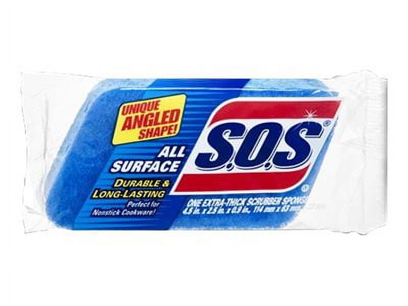 All Surface Scrubber Sponge 2.5 x 4.5 0.9" Thick Dark Blue 12/Carton 91017