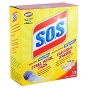 S.O.S Steel Wool Soap Pads,10 Count Box 6 Boxes Total/60 Pads Total