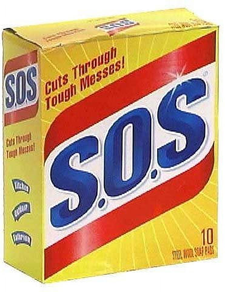 S.O.S. Steel Wool Soap Pads 10 Pads (1 Box)