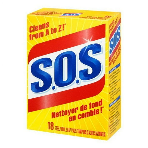 S.O.S. Steel Wool Soap Pads 10 Pads (1 Box)