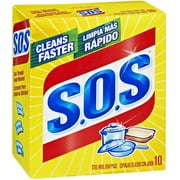 S.O.S. Steel Wool Soap Pads 10 pads (6 Pack) (Bundle)