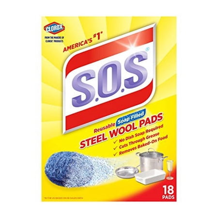 S.O.S. Steel Wool Soap Pads, 18 Count, 6 Pack