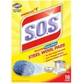 thumbnail image 1 of S.O.S. Steel Wool Soap Pads, 18 Count, 1 of 9