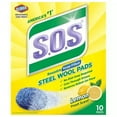 thumbnail image 1 of S.O.S Steel Wool Soap Pads, Lemon Fresh, 10 Ea, 2 Pack, 1 of 1