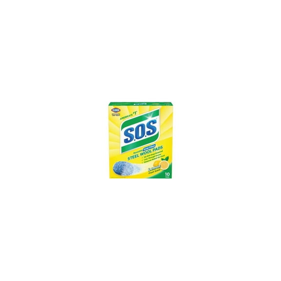S.O.S Steel Wool Soap Pads, Lemon Fresh, 10 ct