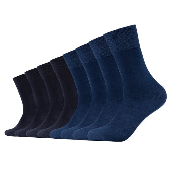 S.Oliver Unisex Socks, 8-Pack - Short Socks, Plain Navy 39-42 (Uk 6-8)
