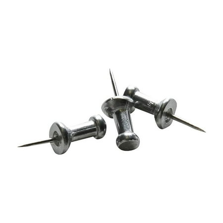 S.P. Richards Company Push Pins, 3/8-Inch Point, 1/2-Inch Heads, 100 per Box, Aluminum (SPR81008)