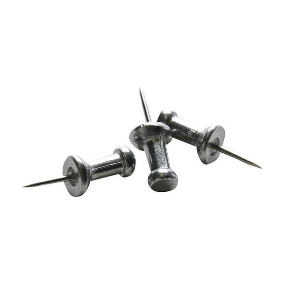 S.P. Richards Company Push Pins, 3/8-Inch Point, 1/2-Inch Heads, 100 per Box, Aluminum (SPR81008)
