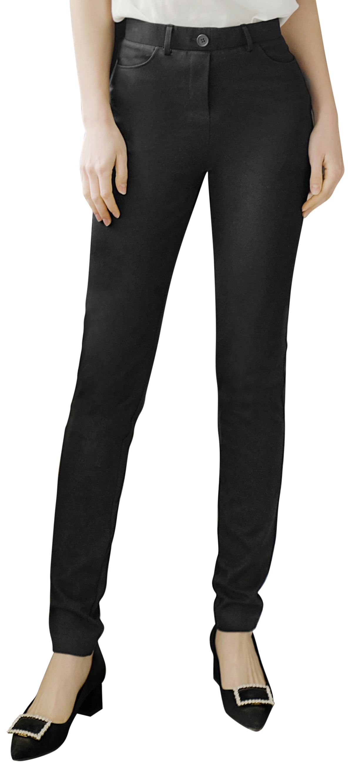 S P Y M Women's Stretch Dress Pants petite Casual Slacks Pants with 4