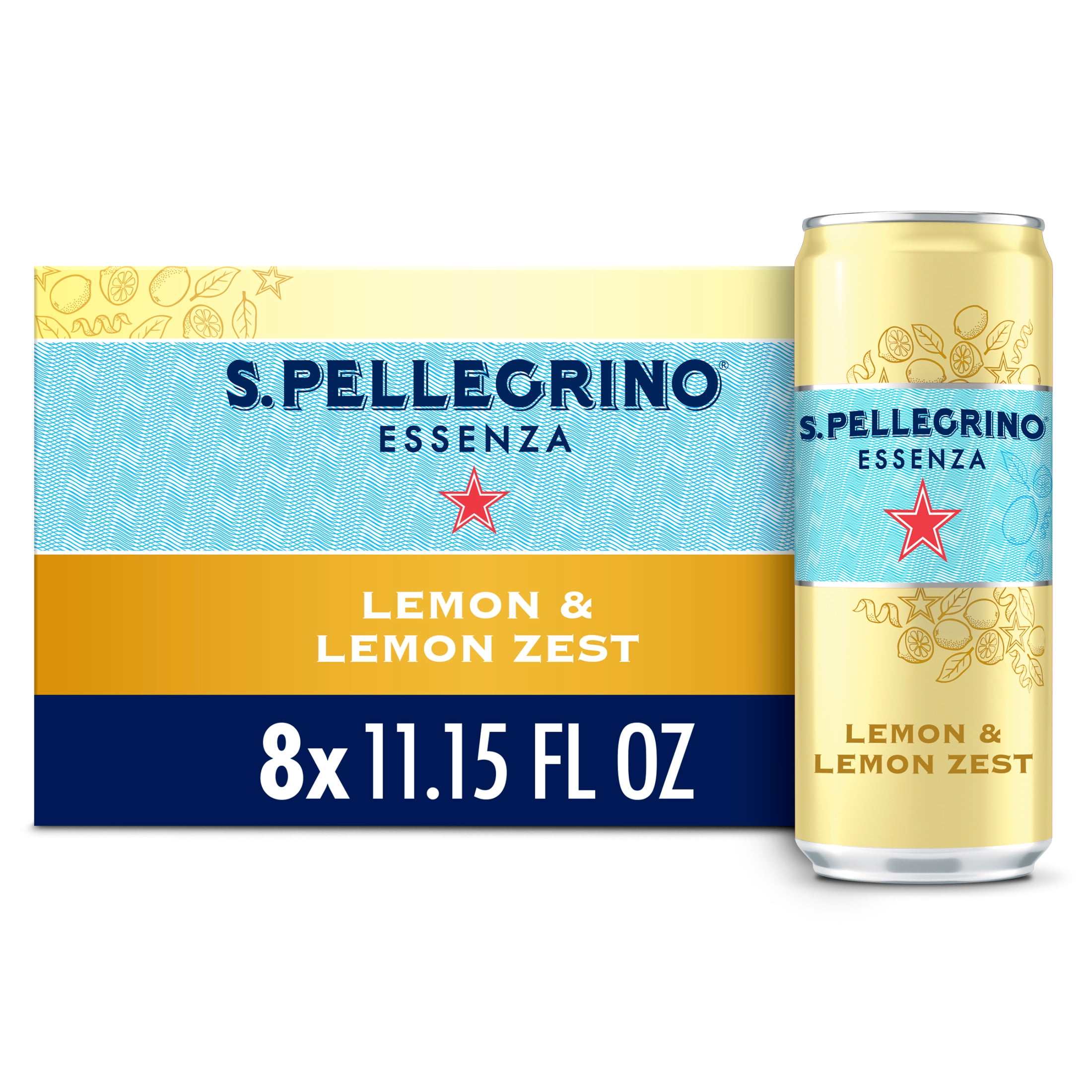 S.Pellegrino Essenza Lemon & Zest Flavored Mineral Water, Natural