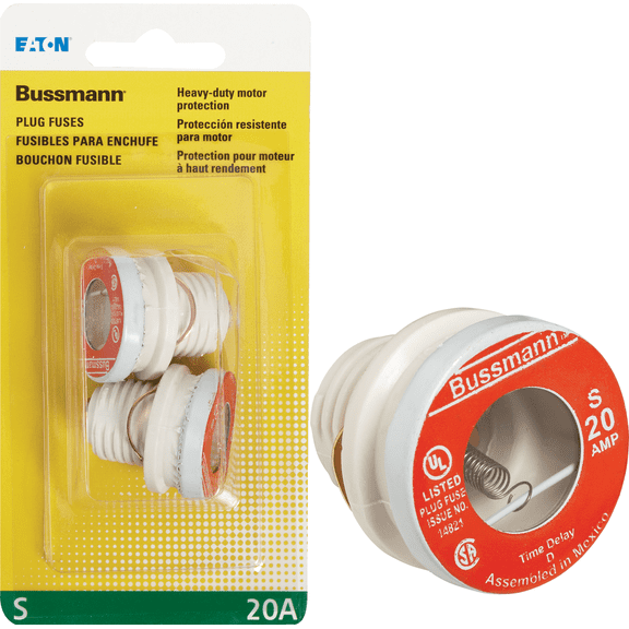 S Plug Fuse - Single Pack  Residential Use, Standard Application
