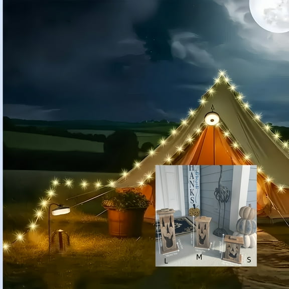 S Pumpkin Lantern Stand - Rustic Farmhouse Halloween Decor, Handcrafted Wooden Courtyard Sculpture for Thanksgiving & Autumn, No Electricity Needed