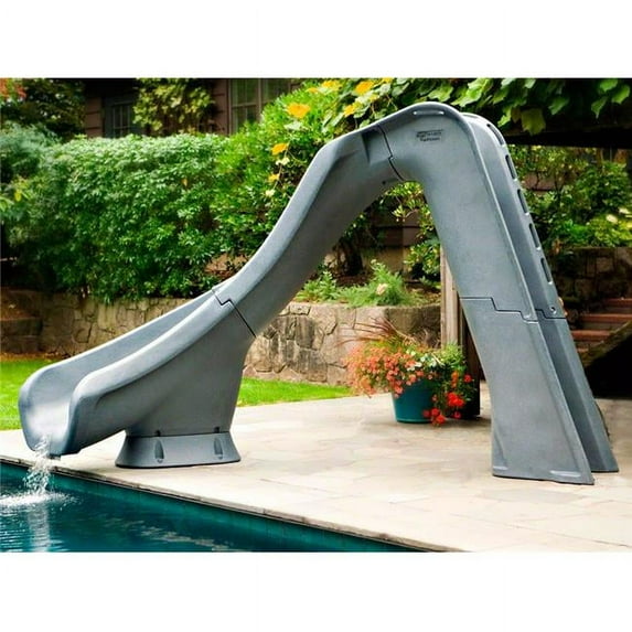 Gray Granite S.R. Smith Typhoon Left Turn Complete Pool Slide 670-209-58224