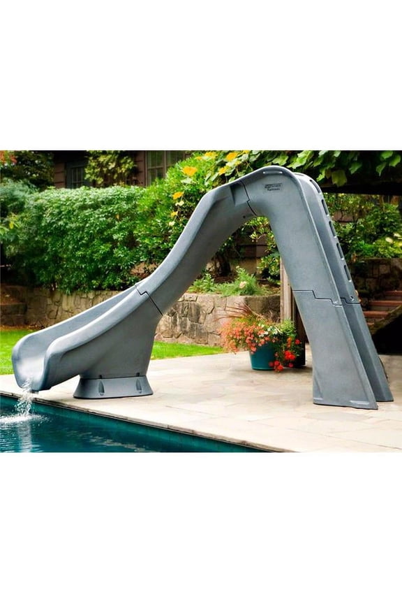 Gray Granite S.R. Smith Typhoon Left Turn Complete Pool Slide 670-209-58224