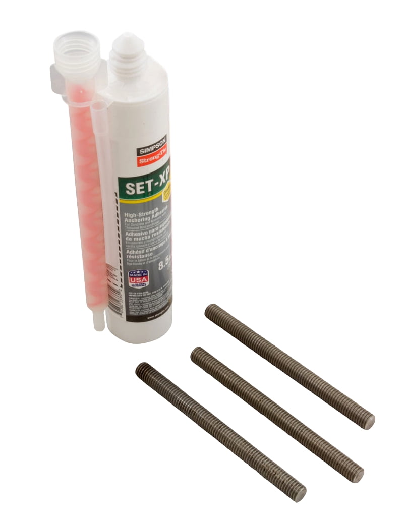 S.R. Smith 75-209-5876-SS Epoxy Kit with (3) 6"x0.5" Bolts