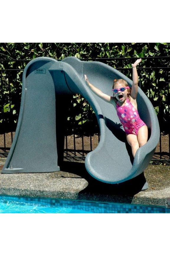 Cyclone Pool Slide with Right Curve