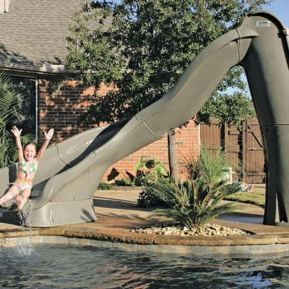 S.R. Smith TurboTwister Right Turn Complete Pool Slide - Gray Granite 688-209-58124