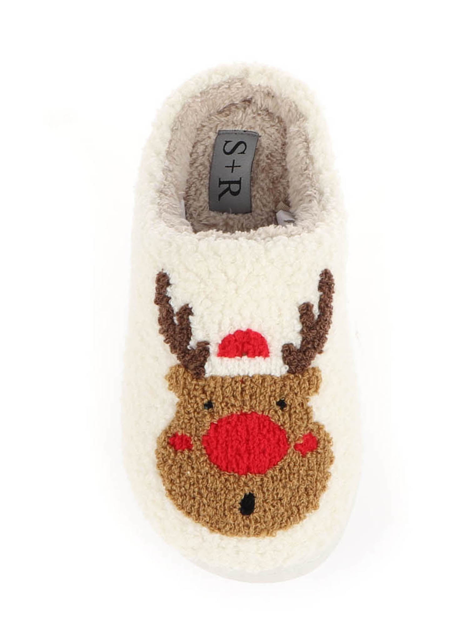 S+R Women's Holiday Graphic Cozy Slide Slipper
