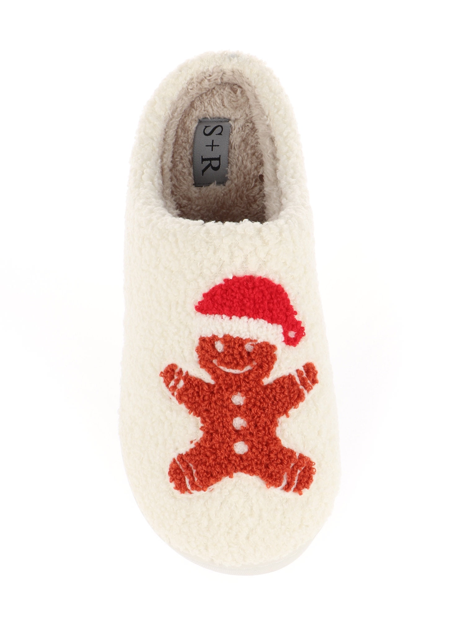 S+R Women's Holiday Graphic Cozy Slide Slipper