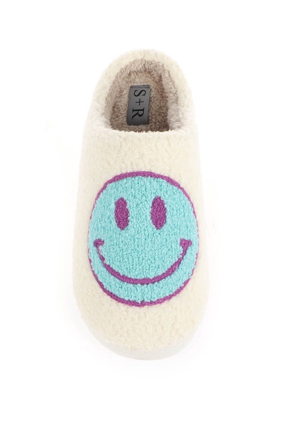 Women's Smiley Graphic Cozy Slide Slipper