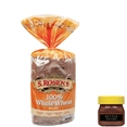 thumbnail image 1 of S. Rosen's 100% Whole Wheat Bread, 24 oz. Loaf, Fresh, 1 of 6