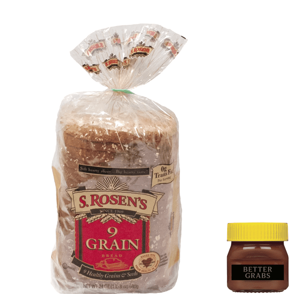 S. Rosen's 9 Grain Wheat Bread, 24 oz. Fresh Bread Loaf