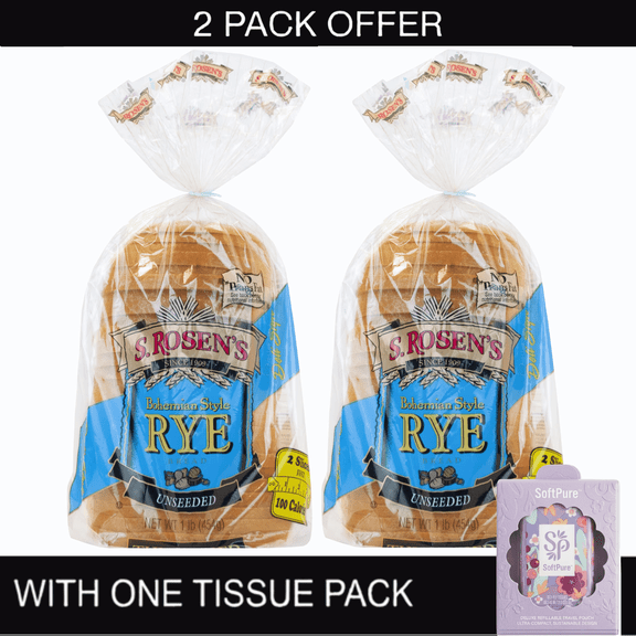 S. Rosen's Bohemian Style Rye Breads Thin-Cut Unseeded with Tissue Pack, 16 oz