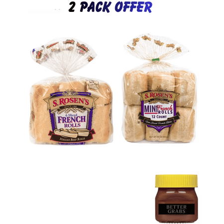 S. Rosen's French Rolls, 6 Count, 13.5 oz., Fresh | S. Rosen's French Mini Fresh Rolls, 12 Count 23 oz. Package