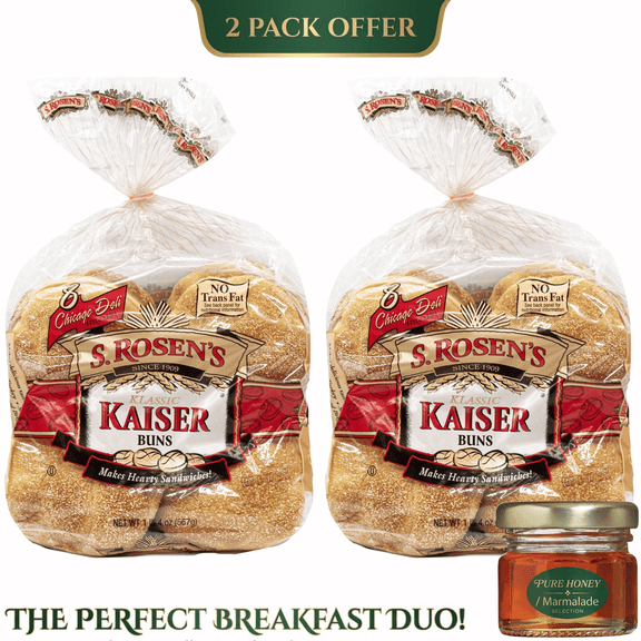 S. Rosen's Kaiser Buns Corn Dusted 2 Pack 21 oz